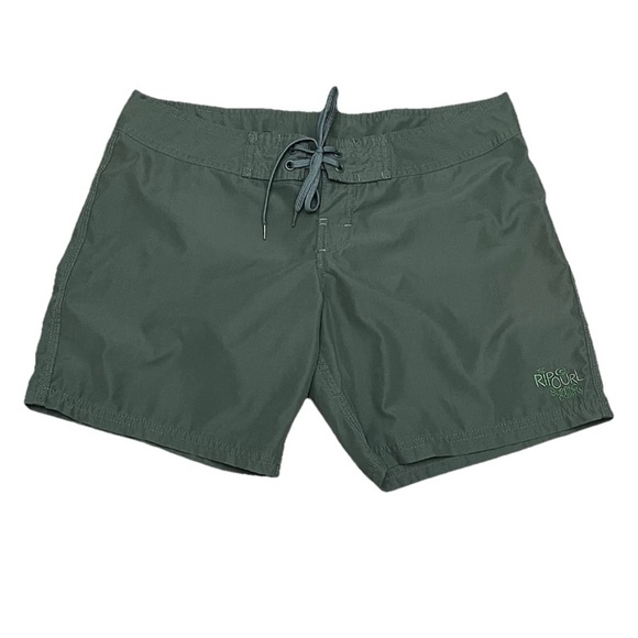Rip Curl Women’s Owe Green Board Shorts 7 | Surf Skater Coastal Y2K Beachwear - Picture 2 of 10